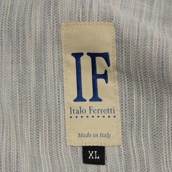 Italo Ferretti NWT Chino / Bermuda Shorts Size XL in Gray Melange Cotton & Linen